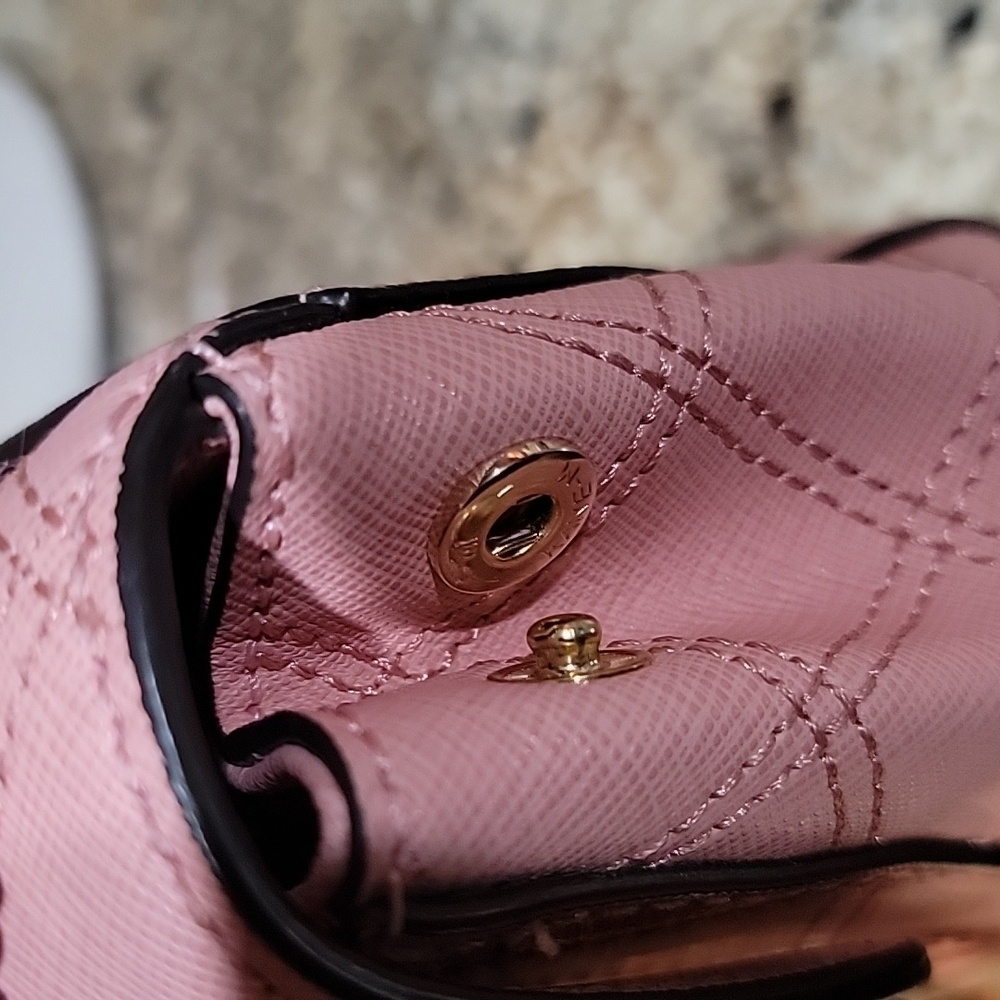 Michael Kors EUC Ava Cross Stitch Mini Crossbody pink Bag - Picture 12 of 14